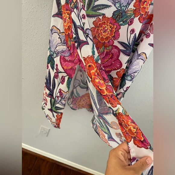 Grace & Emma Medium/Large Kimono Topper Floral Boho - Picture 6 of 7